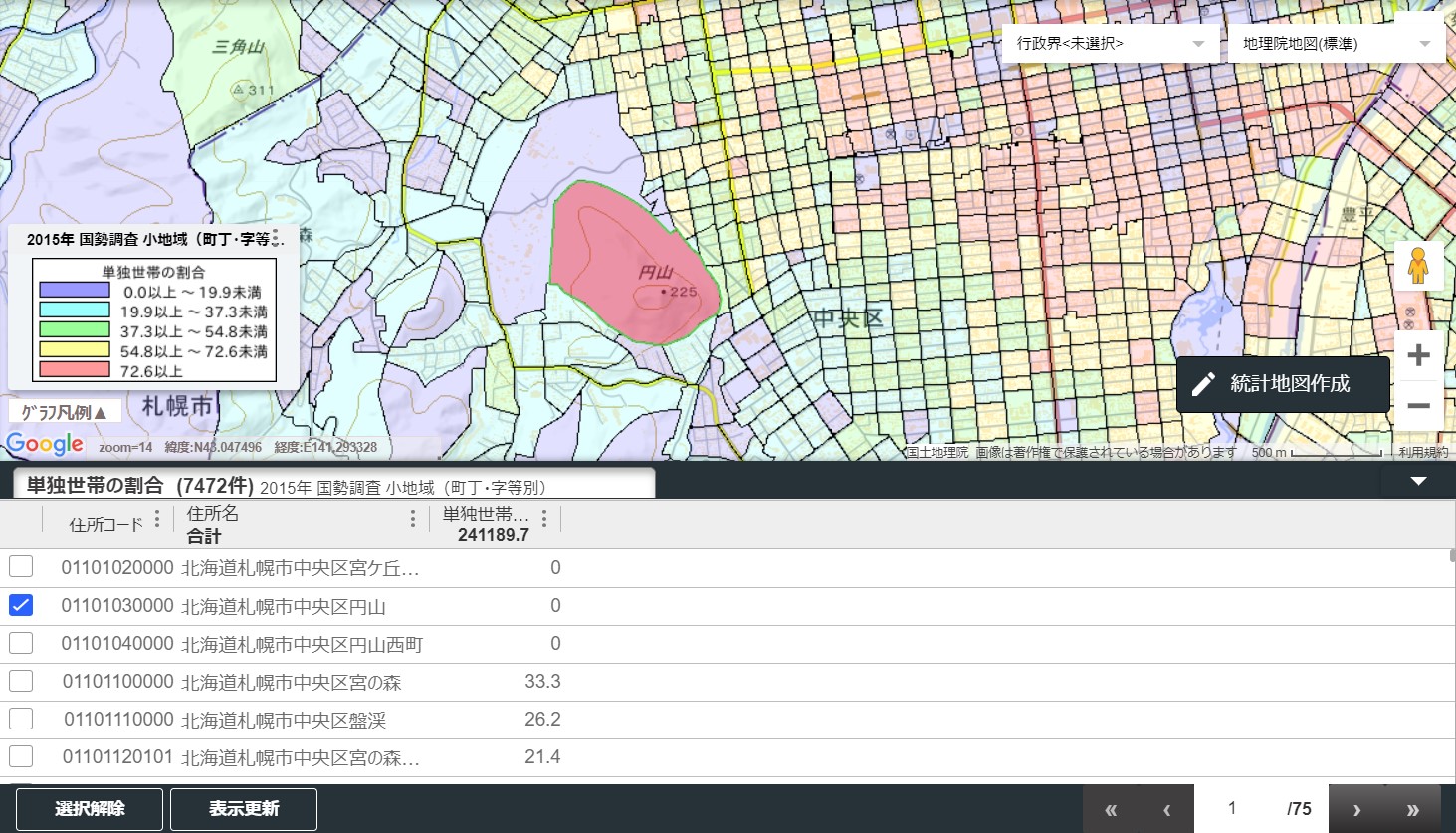 統計GIS（jSTAT MAP）でGISを体験してみる - Geographist